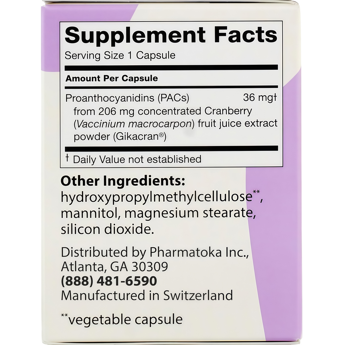 ellura 36mg Clinically Backed Soluble Bioactive PACs Cranberry Extract 30ct